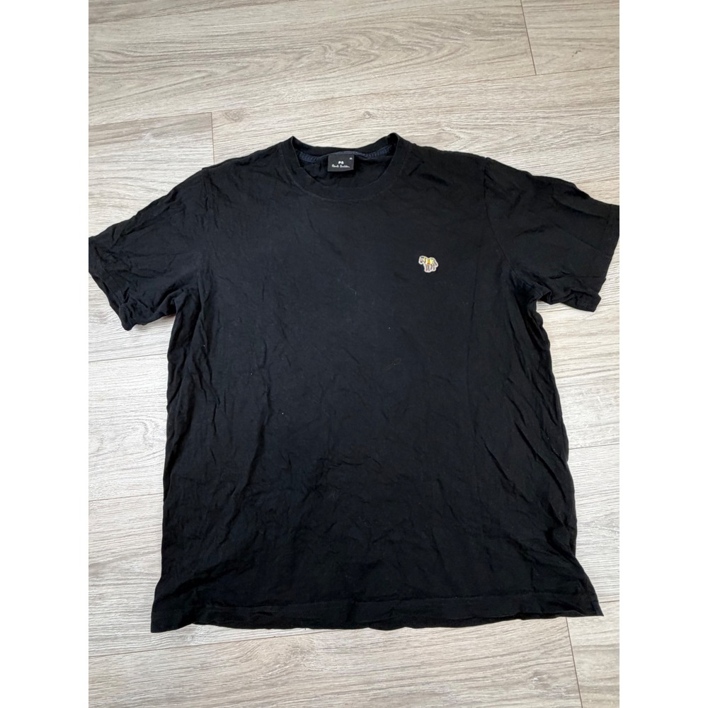 PS Paul Smith Black Organic Cotton Zebra Logo‎ T-Shirt Mens XL Short Sleeve Tee